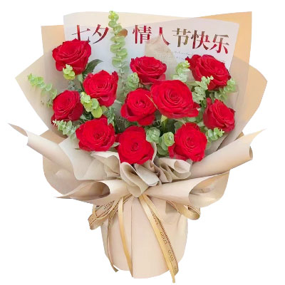 丹东11朵红玫瑰，爱如繁星璀璨